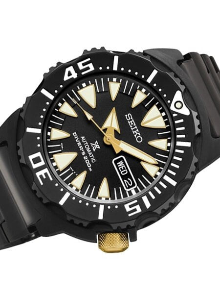 Seiko Prospex Black ion Monster with Seiko 4R36, 24-Jewel Automatic Movement #SRP583