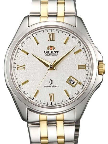 Orient Two-Tone Analyst Automatic Dress Watch with White Dial and Sapphire Crystal #ER1U001W
