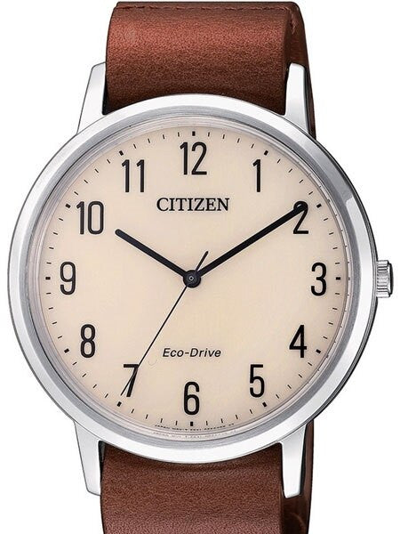 Citizen Eco-Drive Watch with Leather Strap and 6-Month Power Reserve #BJ6501-28A