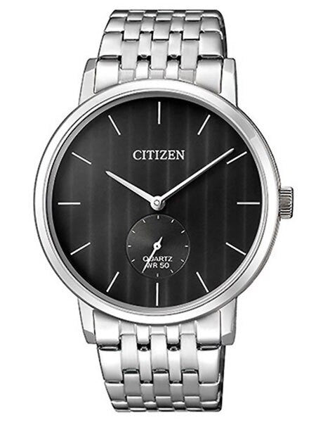 Citizen Quartz Dress Watch with Black Dial and SS Bracelet #BE9170-56E