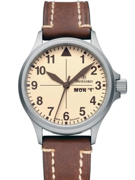 Damasko Swiss ETA Automatic with a 40mm Bead-Blasted Case, Beige Dial #DA20