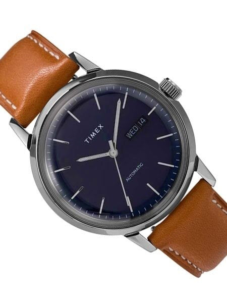 Timex 40mm Marlin 21-Jewel Automatic Watch with Stainless Steel Case and Dark Blue Dial #TW2U38400ZV