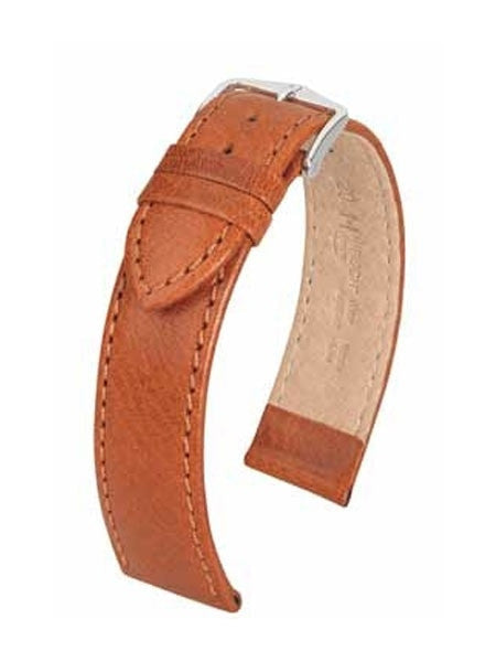 Hirsch Forest Gold Brown Soft Calf Leather Watch Strap #179202-70