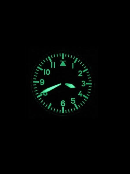 Messerschmitt Aviator Watch with Cuff-Style Leather Strap, SuperLuminova  #109-42R7
