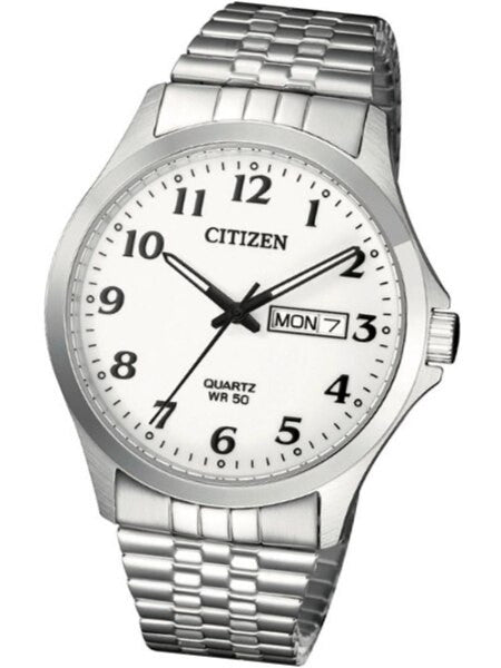 Citizen White Dial Quartz Watch with Stainless Steel Bracelet #BF5000-94A