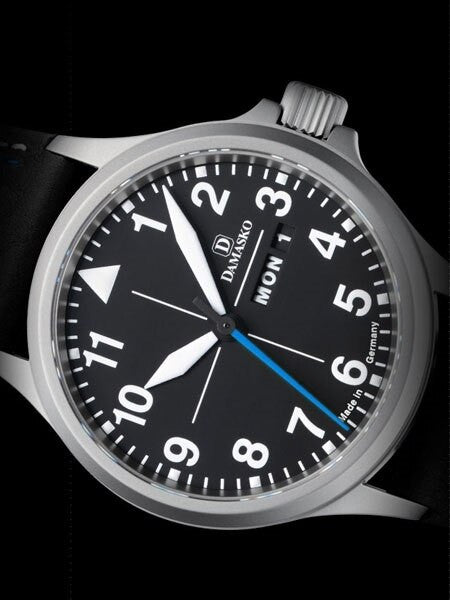 Damasko Swiss ETA Automatic with a 40mm Bead-Blasted Case, Black Dial #DA38