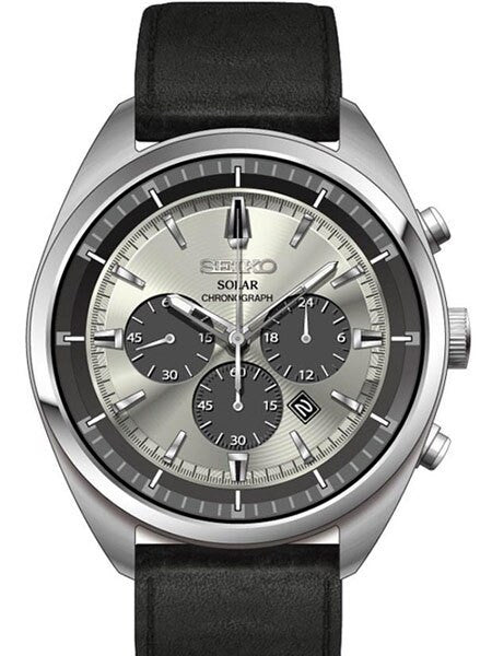 Seiko Solar Quartz Chronograph with Stop-Watch and 24-hour Sub