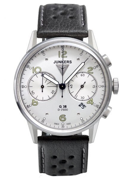 Junkers G38 Silver Dial, Quartz Chronograph with 60-Minute Timer #6984-4