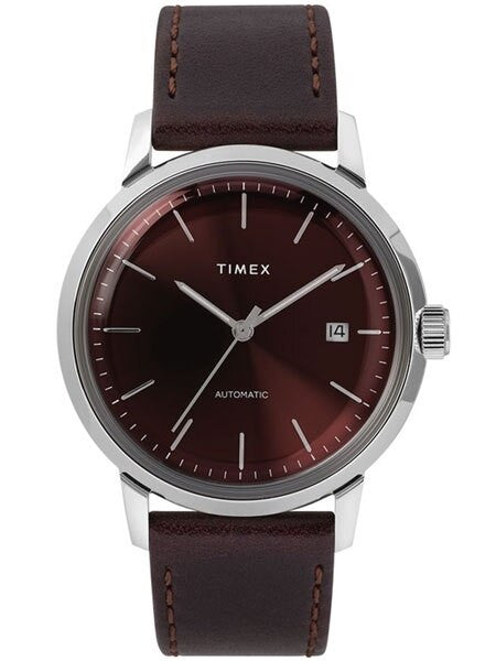 Timex 40mm Marlin 21-Jewel Automatic Watch with Burgundy Dial #TW2T23200ZV