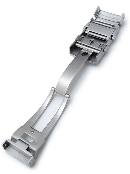 Strapcode Wetsuit Ratchet Buckle Button Control diver extension clasp, Brushed - 18mm #NT-CLASP18-017B