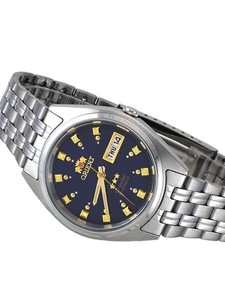 Orient Automatic Watch with Blue Dial, Day-Date and SS Bracelet #AB00009D