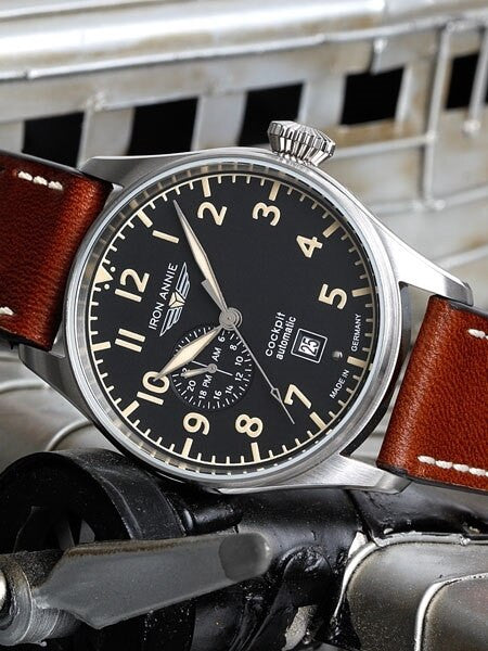 Iron Annie Automatic Watch with 42mm Case and 24-hour Sub-Dial #5168-2