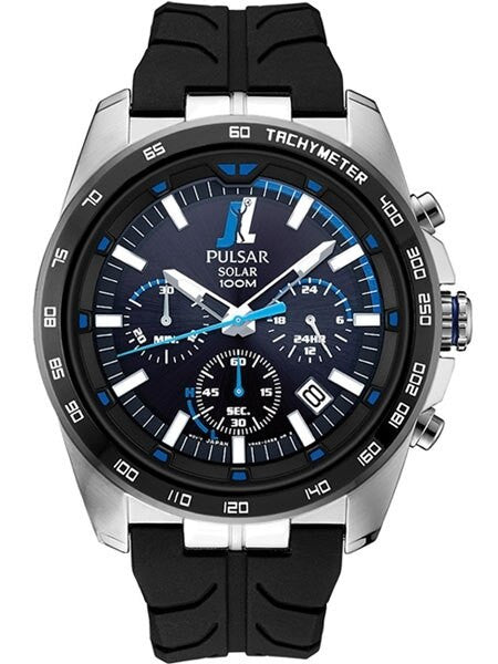 Joey Logano Special Edition Pulsar Solar Powered Chronograph Watch with 24-Hour Sub-Dial #PZ5053