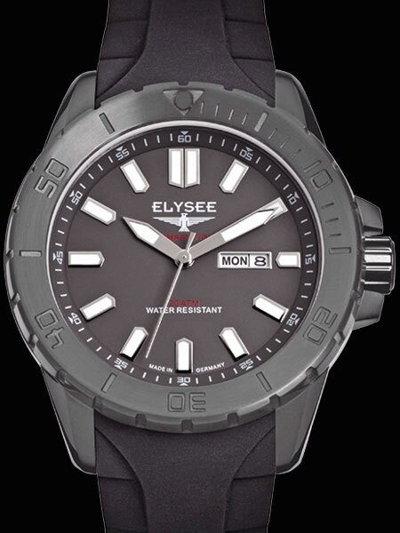 Elysee Set-Up Automatic with 48mm Grey PVD Case and Luminous Markers and Hands #13269
