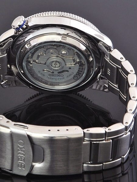 Seiko Superior Blue Dial Hand Windable Automatic Watch with Slide Rule #SSA001K1