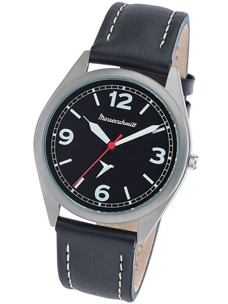 Aristo-Messerschmitt Quartz Aviator Style Watch with 43mm Sandblasted Case #ME-43L