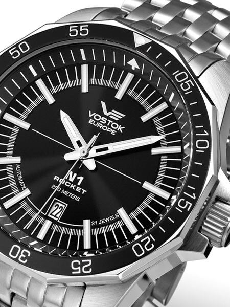 Vostok-Europe N1 Rocket Russian Automatic Dive Watch with Bracelet 2255146B