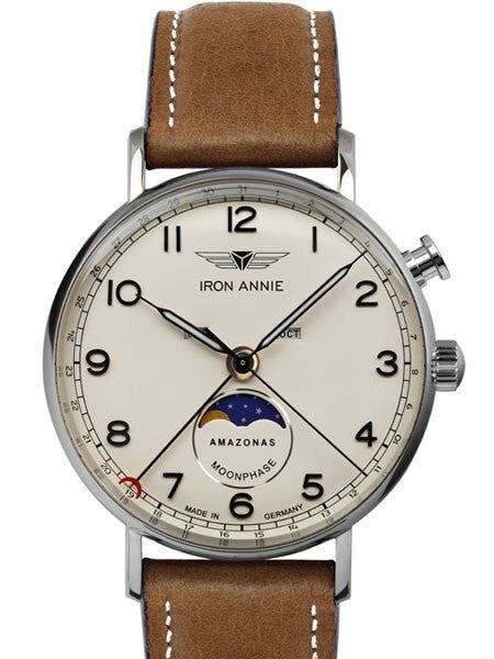 Iron Annie Amazonas Impression Calendar Watch with Moonphase #5976-5