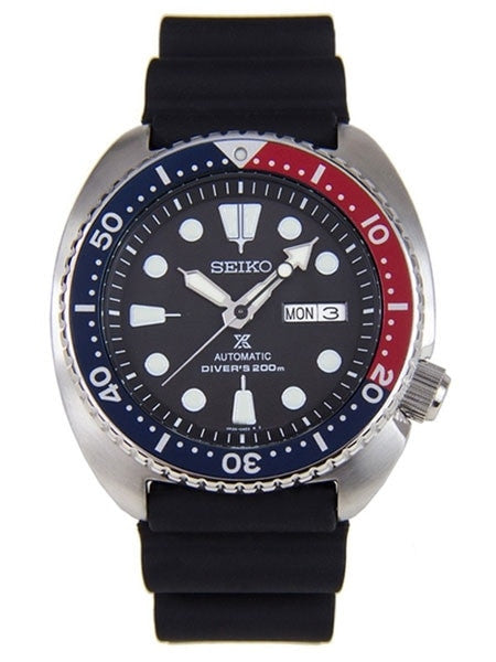 Seiko Turtle, Prospex Automatic Dive Watch with a Seiko Rubber Dive Strap #SRP779