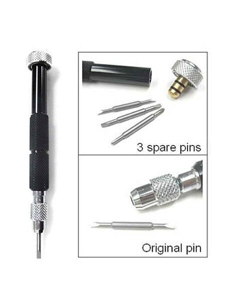 Aluminum Screwdriver for Watch Bracelets with Three Spare Blades #TUM2032