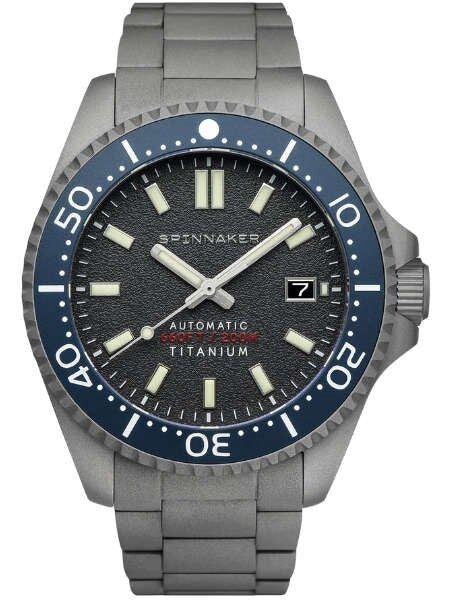 Spinnaker Tesei Titanium Automatic 200 Meter Dive Watch With Dark Grey Dial SP-5084-44