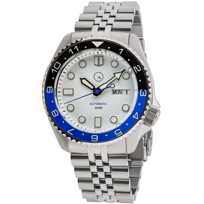 Islander Automatic Dive Watch with AR Sapphire Crystal, Dual-Time Luminous "Batman" Bezel Insert #ISL-86