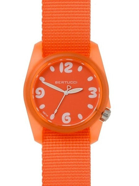 Bertucci Women's Comet Solar Orange Resin Watch, Matching Nylon Strap and Dial - 11034