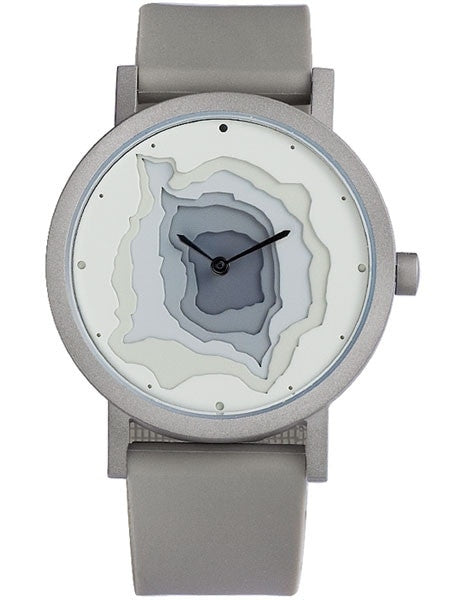 Projects 40mm Terratime Quartz Watch with Grey Rubber Strap #7300