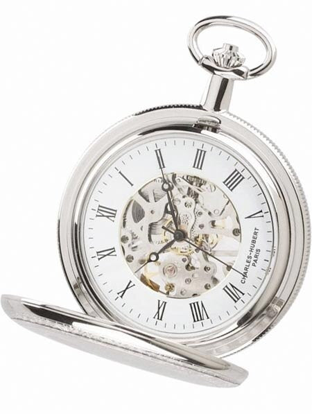 Charles-Hubert Mechanical Pocket Watch with Two Tone Front Cover #3860