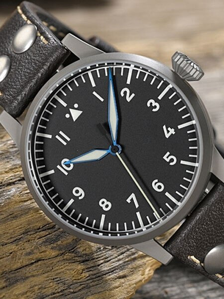 Laco 39mm Heidelberg Type A Dial Swiss Automatic Pilot Watch with Sapphire Crystal #862094