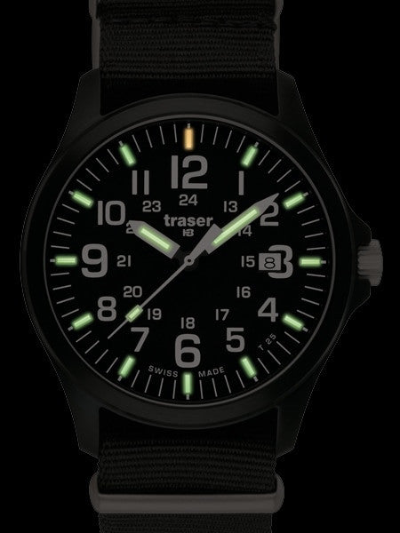 Traser Officer Pro Black PVD Steel Case Watch with a Sapphire Crystal #103350