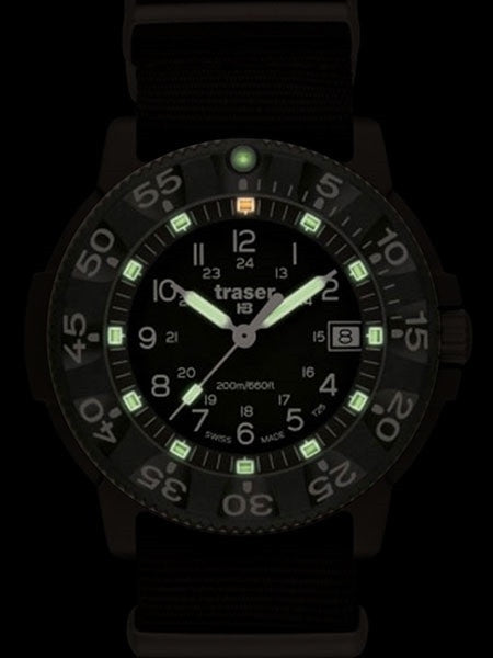 Traser Commander 100 Pro Military Black PVD Titanium Watch with Sapphire Crystal #100155