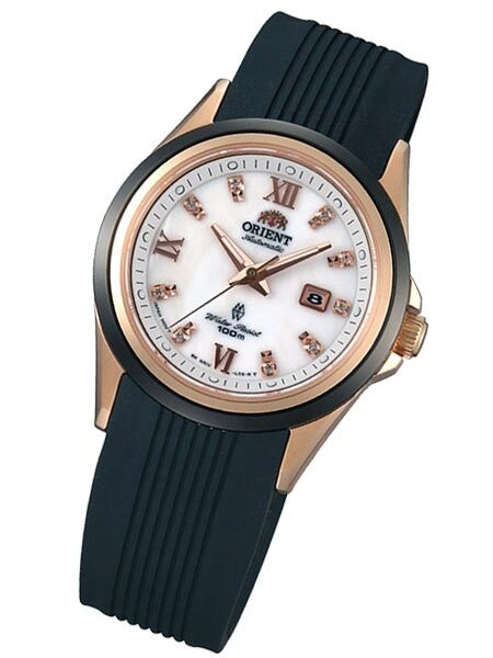 Orient GEM Women's Automatic Watch with Sapphire Crystal and Sparkling Crystals on the Dial #NR1V002W