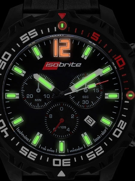 Armourlite Isobrite Chronograph Watch with T-100 Tritium Illumination and Sapphire Crystal #ISO401