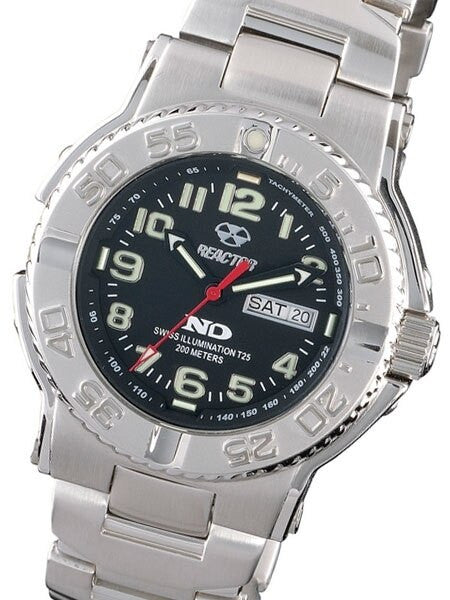 Reactor Trident 200 Meter Dive Watch with Never Dark Illumination and SS Case #59001
