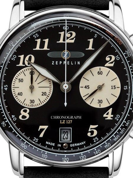 Graf Zeppelin LZ127 Series Quartz Chronograph Watch with 60-Minute Stopwatch #8674-3