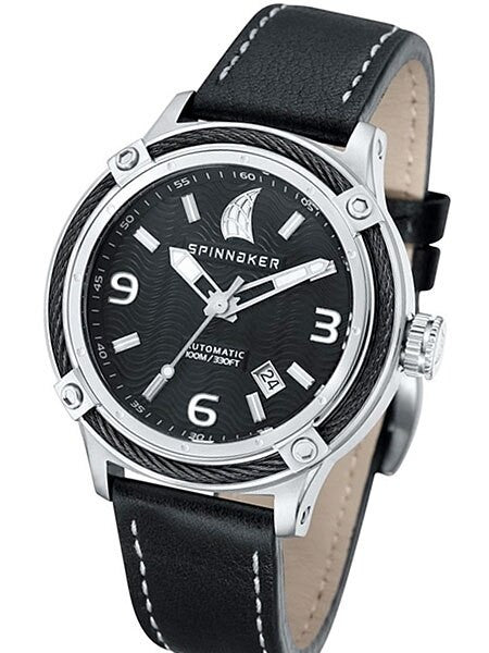 Spinnaker MainSail Automatic Watch with Wire Cable Bezel #SP-5044-01