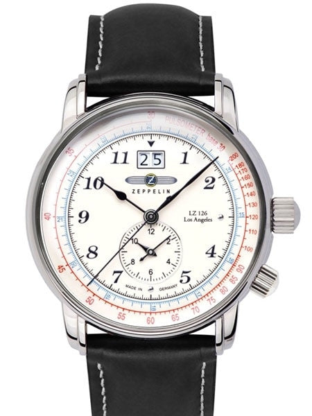 Graf Zeppelin Dual Time, Big Date Watch with Pulsometer Scale #8644-1