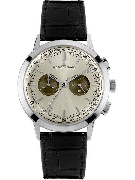 Jacques Lemans Nostalgie 44MM Chronograph with 24-hour Sub-Dial #N-204B
