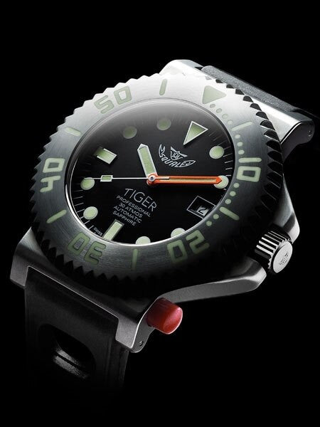 Showroom Sample- Squale Tiger, Limited Edition Swiss Automatic 300 Meter Dive watch with Locking Bezel #Tiger-Black
