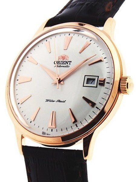 Scratch and Dent - Orient Bambino Automatic Watch with White Dial, Rose Goldtone Case and Hour Markers #ER24002W-SND1