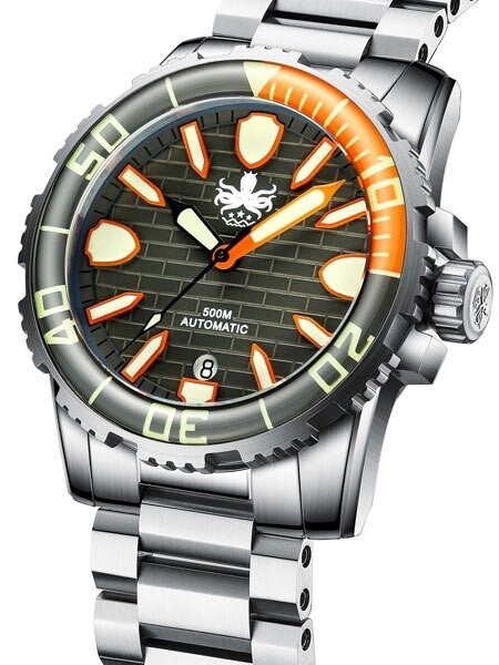 PHOIBOS 500-Meter Great Wall Swiss ETA Automatic Dive Watch with DD AR Sapphire Crystal #PY022D