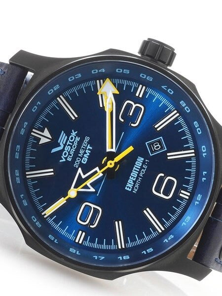 Vostok-Europe Expedition North Pole Quartz GMT Dual-Time Watch #595C503