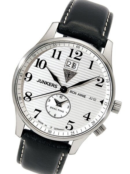 Junkers Big Date, Dual Time Watch with Two Crowns #6640-1