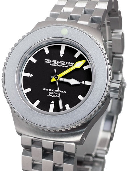 Obris Morgan Nevon Automatic Black Dial Dive Watch with Robust Bracelet #NEVON-BBBY