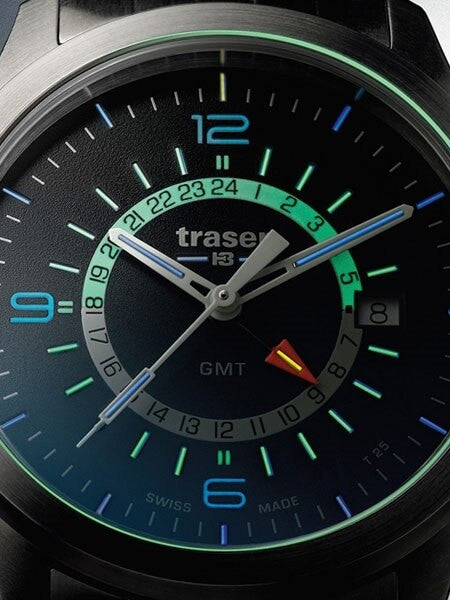 Traser P59 Aurora GMT, Dual-Time Watch with an Anti-Reflective Sapphire Crystal #107232