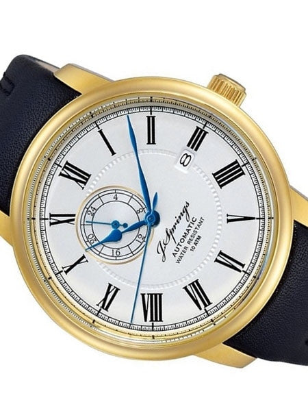 J. Springs Automatic 24-Jewel Classic Goldtone Watch with 24-Hour Sub-Dial #BEG003