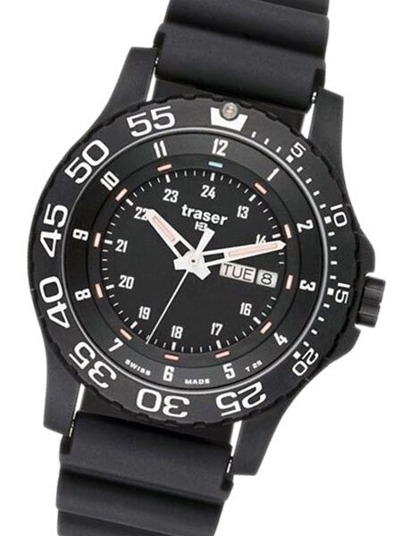 Traser P6600 Elite Red, Tactical Mission Watch on Rubber Strap P6600.91F.1Y.01