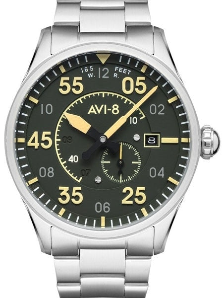 AVI-8 Spitfire Type 300 Edition, 21-Jewel Automatic Pilot Watch, AR Sapphire Crystal #AV-4073-22