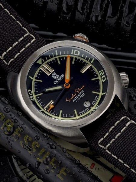 Ocean Crawler Great Lakes 300-Meter Dive Watch with Swiss Movement and Black Dial #CD-1231